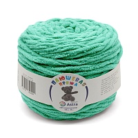 Пряжа Астра "Плюшевая" (100%полиэстер) (2*100гр*80м) цв.402 ледяная мята 