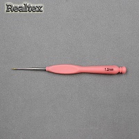 Крючок вязальный пластиковый RS 1,2мм с золотым крючком