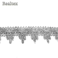 Тесьма Realtex металлизированная 25мм 9243 цв.серебро