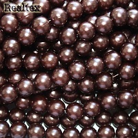 Бусины на нитях 12мм цв.А36 коричневый 