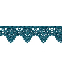 Кружево гипюр  26мм TBY 0798 (27м) цв.F222 изумрудно-синий