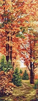 Рисунок на канве МП №1362 "Осенняя пора" 40х90см