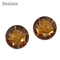 Стразы пластиковые пришивные AB-1 большие цв.бежевый 