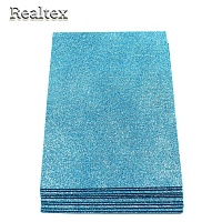 Фоамиран глиттерный Realtex 2мм цв.10 голубой