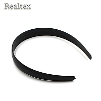 Основа для ободка "R" пластик 20мм обтекаемой формы (2шт) цв.черный 