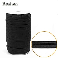Резинка-вздержка Realtex Тайвань 12мм (91м) цв.черный