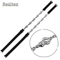 Бретели со стразами 3348 цв.черный/серебро