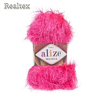 Пряжа Alize "Decofur" (100гр) цв.0157 розовый неон 