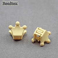 Заколка-краб мини 29551 "Корона" (2шт) цв.бежевый