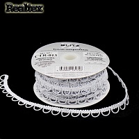 Тесьма с эластичными петлями CTR-013 5-10мм цв.белый