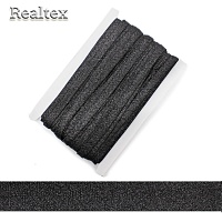 Резинка Реалтекс декоративная 10мм R-235 с люрексом (27,4,8м) цв.черный