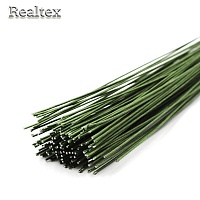 Проволока для флористики Реалтекс в бумажной оплетке 60см d-1,20мм (200гр) цв.зеленый