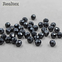Бусины акриловые 3240  8мм (100гр) цв.45 чёрный