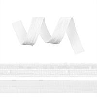 Косая бейка стрейч блестящая 20мм (50м) цв.F101 белый