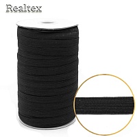 Резинка-вздержка Realtex Тайвань 10мм (91м) цв.черный