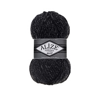 Пряжа Alize "Super Lana Maxi" (100гр) цв.800 меланжевый антрацид