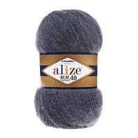 Пряжа "Angora Real 40" (100гр) цв.411 джинс