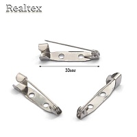 Заготовка для броши Realtex прямоугольная 30мм цв.никель