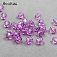 Бусины акриловые 3240  8мм (100гр) цв.06 сиреневый