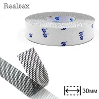 Сетка клеевая на бумаге  30мм Realtex (45,7м) цв.черный