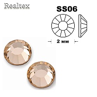 Стразы термоклеевые SWAROVSKI SS-06 (100шт) цв.Light Peach  