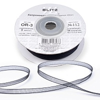 Лента капроновая  3мм OR-25 "Blitz" цв.112 чёрный