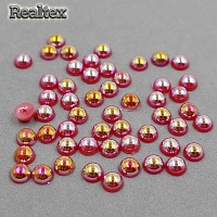 Полу-бусы  6мм (20гр) цв.АВ 10 красный  