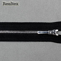 Молния металл Т.1 Realtex 1замок 90см разъемная цв.никель/черный