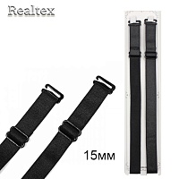 Бретели текстильные RS 15мм (5пар) цв.черный