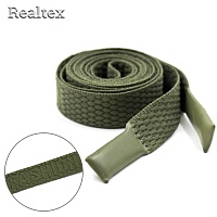 Шнур с наконечниками Realtex R- 3 Fashion плоский шир.15мм 140см (10шт) цв.хаки