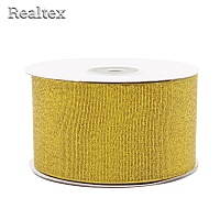  Лента металлизированная Реалтекс 50мм (22,8м) цв.золото 