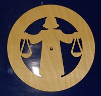 Заготовка для декорирования деревянная Циферблат "зодиак "Весы" 24см