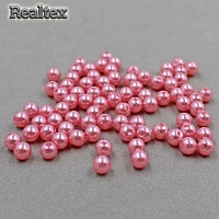 Бусины пластик Realtex  6мм под жемчуг (500гр) цв.А078 старо-розовый