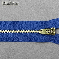 Молнии джинсовые JIN 4L латунь 18см Т.4 неразъёмная №1 (10шт) цв.214 синий