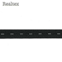 Резинка вязаная Realtex перфорированная 20мм цв.черный 