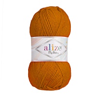 Пряжа Alize "My Baby" (50гр) цв.037 оранжевый