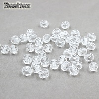 Бусины акриловые 3240  8мм (100гр) цв.17 прозрачный