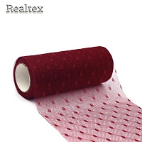 Фатин Реалтекс "Горох" средней жесткости ш.150мм цв.08 бордовый