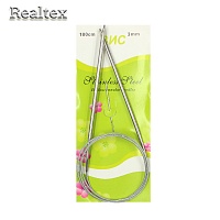 Спицы металл круговые на тросике Реалтекс 100см №3,0 (10шт) 