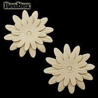 Пришивной элемент SH543 Ромашка обьемная цв.бежевый