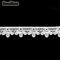 Кружево гипюр  25мм TBY 2504 цв.01 белый
