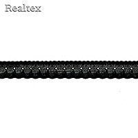 Кружево стрейч Реалтекс  15мм HD 1235 (20м) цв.черный