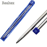 Спицы прямые металл Realtex № 9,0 мм 35см