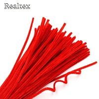 Проволока "Синель" Realtex для творчества N d-6мм 30см (100шт) цв.А-004 красный