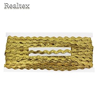 Тесьма Realtex "Вьюнчик" 5мм металлизированная цв.JN083 золото