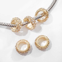 Разделитель для бус 7972325 "Кольцо" цв.белый/золото