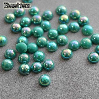 Полу-бусы Realtex  6мм (250гр) цв.АВ зеленый 