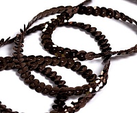 Пайетки на нитях гранёные 6мм RS цв.А-3 коричневый 