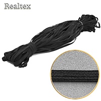 Резинка-вздержка Realtex Китай  6мм вязанная (50м) цв.черный