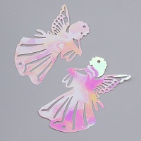 Пайетки "Астра" "ангел малый" 8*5,5см (30шт) цв.перламутр голограмма